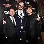 Bryan Fuller, Neil Gaiman, and Michael Green at an event for American Gods (2017)