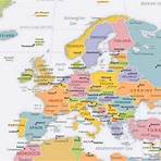 Politische Karte Europas mit den Hauptstädten