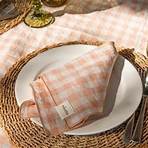 Linen Napkins in Gingham. Reusable napkins. Table decorations.