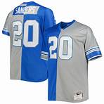 Men's Detroit Lions Barry Sanders Mitchell & Ness Blue/Silver Big & Tall Split Legacy Retired Player Replica Jersey