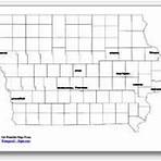 printable Iowa major cities map labeled