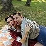 Shauna MacDonald and Rob Smith (The Walkers), goofing on set - "Saint Ralph", 2003.