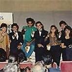Sudesh Berry, Pooja Bhatt, Ashutosh Gowariker, Aamir Khan, Saif Ali Khan, Shah Rukh Khan, Rahul Roy, Raveena Tandon, and Deepak Tijori in Pehla Nasha (1993)