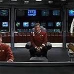 Walter Koenig, Leonard Nimoy, William Shatner, James Doohan, DeForest Kelley, and Nichelle Nichols in Star Trek VI: The Undiscovered Country (1991)