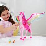 Barbie Ein verborgener Zauber Pferd Pegasus mit Hündchen rosa