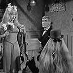 Ted Cassidy, Carolyn Jones, and Felix Silla in The Addams Family (1964)