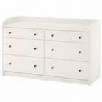 HAUGA Commode 6 tiroirs, blanc, 138x84 cm