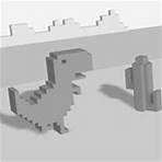 T-Rex Run 3D T-Rex do Google Chrome em 3D