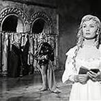 Jean Simmons and Basil Sydney in Hamlet (1948)
