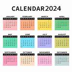 Calendario 2024 Simple Y Colorido PNG , 2024, Calendario, Color PNG y Vector para Descargar Gratis | Pngtree