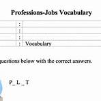 Professions-Jobs Vocabulary This worksheet contains a list of 10 professions or jobs. Students observe the pictures for each one, then complete the sentences by filling in the blanks using capital letters and completing the missing letters to match the pictures.