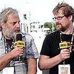 Dan Harmon and Justin Roiland at an event for Rick and Morty (2013)
