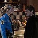 Josh Hutcherson and Elizabeth Lail in Five Nights at Freddy's (2023)
