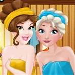 Princess Spa World Na sauna com quatro princesas