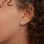 1/3 CT. T.W. Composite Diamond Frame Stud Earrings in 10K Gold|Banter