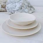 Ceramic Plates Handmade | Plate Set | Plates Set of 3 | Dinnerware | Pottery | Greek Ceramics | Plates and Bowl Set | Beige Ceramic Plates