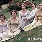 Jennifer Ehle, Lucy Briers, Susannah Harker, Polly Maberly, and Julia Sawalha in Pride and Prejudice (1995)