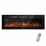 60-in W Black LED Electric Fireplace