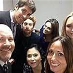 Mike Henry, Alex Borstein, Sara Henry, John Viener, Seth Green, Mila Kunis and Clare Grant backstage at Family Guy Live in Toronto 2013.