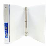 1" 3-Ring Binder - White, Interior Pockets, View Cover