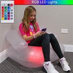 LED Inflatable Lounge Chair with Remote (Dented Packaging)