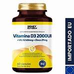Vitamina D3 2000Ui+Vitamina K2 65Mg+Zinco 29Mg 60 Cápsulas União Europeia Sidney Oliveira