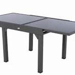 Table piazza extensible verre graphite 8 places