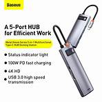 Baseus USB C HUB USB 3.0 3 0 Type C Multi HUB for Macbook Pro Air Surface Pro 7 USB Ethernet Network US$16.98