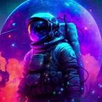 Astronaut Neon Planet Live Wallpaper