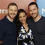 Aaron Ashmore, Luke Macfarlane, and Hannah John-Kamen at an event for Killjoys (2015)