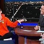 Rose McGowan and Stephen Colbert in The Late Show with Stephen Colbert (2015)