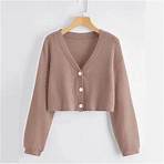 Waffle Knitted Drop Shoulder Top Cardigan Button Front Crop Top Longsleeves ₱ 86| 12MN-2AM ONLY!