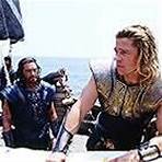 Brad Pitt and Vincent Regan in Troy (2004)