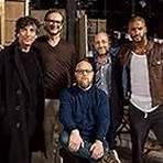 Bryan Fuller, Neil Gaiman, Michael Green, Ricky Whittle, and David Slade in American Gods (2017)