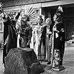 19th May 1964: Dr Who encounters the ancient Aztecs in an episode of the famous TV series. From left to right, the actors are John Ringham, William Russell, Jacqueline Hill, William Hartnell (1908 - 1975) and Keith Pyott.
