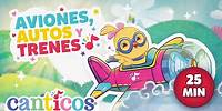 ¡Aviones, autos y trenes! Aprende inglés con dibujos animados #transporte #bilingüe #musica