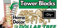3 *New* Dollar Tree Tower Blocks DIYS Everyone Will Copy / Jenga Blocks