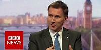 Jeremy Hunt (FULL) interview on Andrew Marr Show - BBC News
