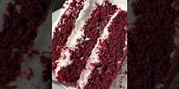 The BEST Red Velvet Cake recipe 💕 #recipe #valentinetreats #redvelvet #cake