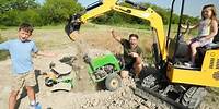 Digging for Hidden Treasures and Tractors | Tractors for kids