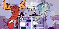 The Non-Spooky Spooky House | Rocky and Bullwinkle | Videos For Kids