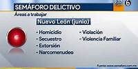 Nuevo León, séptimo lugar en el semáforo delictivo en junio