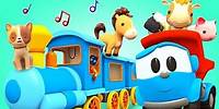 Chante avec Léo le camion : le train. Dessin animé éducatif en français pour enfants