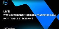 LIVE! | T2 | Day 1 | WTT Youth Contender San Francisco 2024 | Session 2