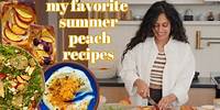The best peach recipes!! Easy pastry, salad & a healthy desert!