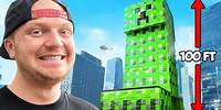 I Survived Worlds Biggest Minecraft Creeper!