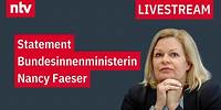 LIVE: Statement Bundesinnenministerin Nancy Faeser