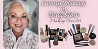 High End Makeup Vs Drugstore? Can you tell the difference? #makeupover50 #womenover60