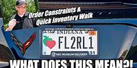 WHAT DOES THIS PLATE MEAN & A 2024 CORVETTE CONSTRAINT ORDER UPDATE