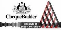 Cheque Builder - Another Great Idea from the Australian Government